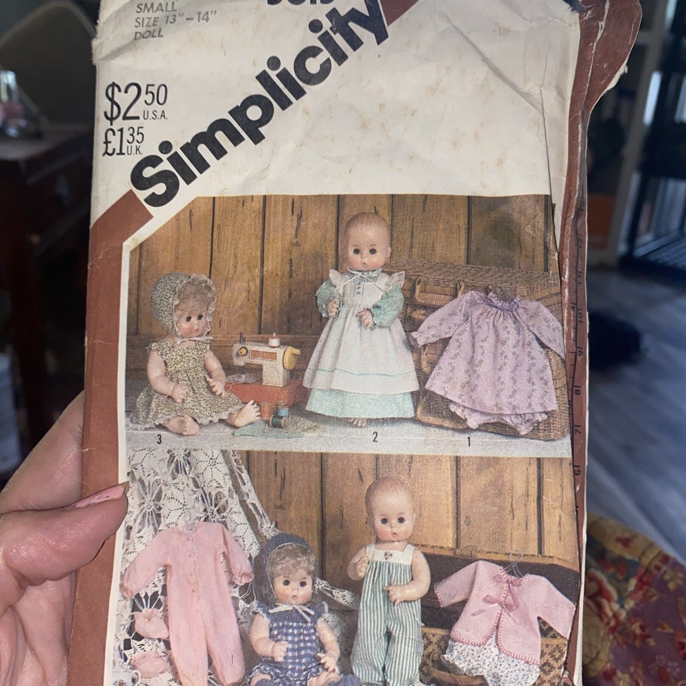 Vintage Simplicity #5615 Doll Wardrobe 17" - 18" Sewing Pattern Cut & Complete